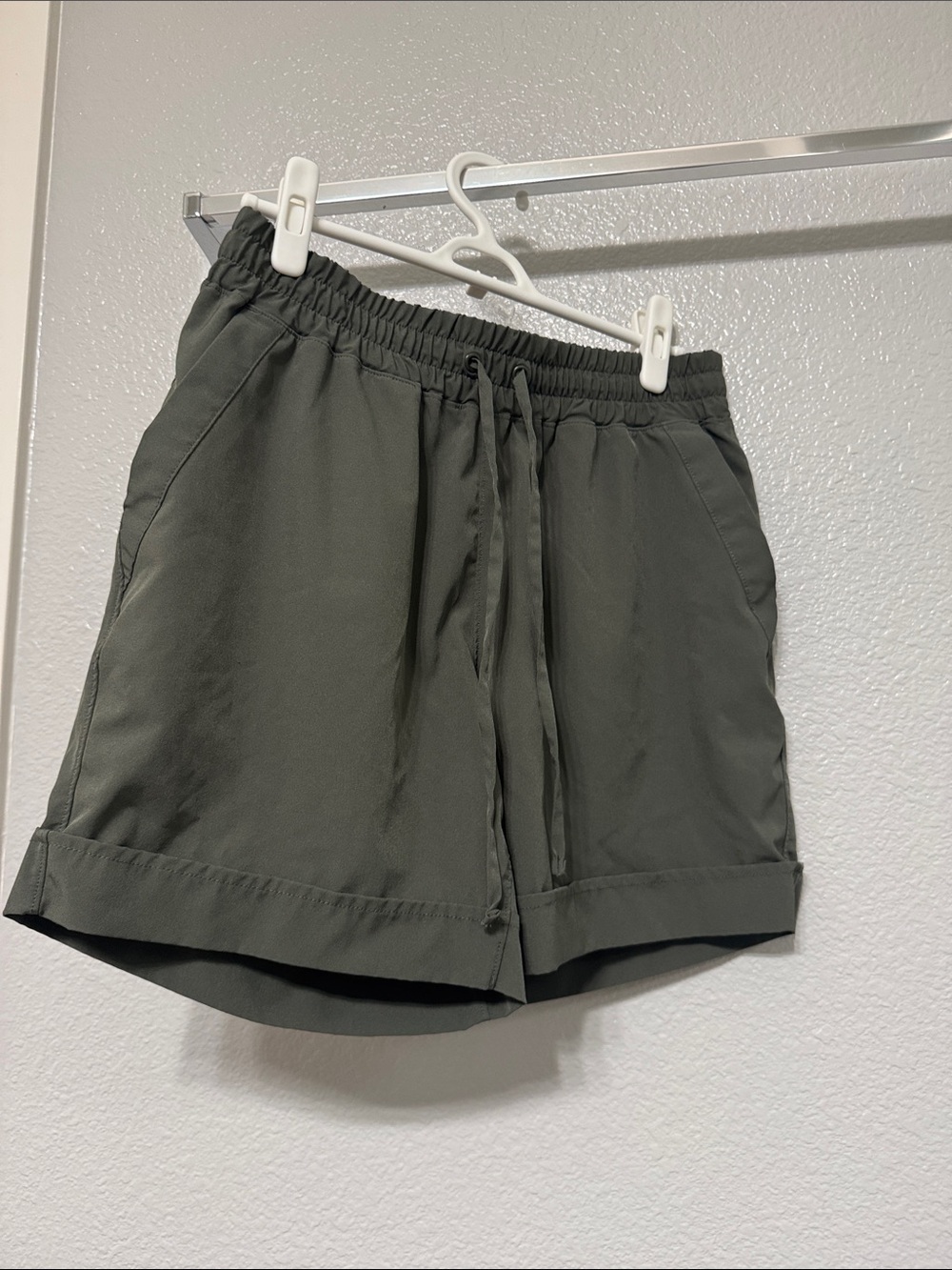 Mondetta Olive Drawstring Athletic Shorts